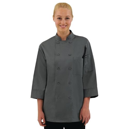 CHRselect Veste De Cuisinier Manches 3/4 - Chef Works - Grise - Disponibles En 6 Tailles