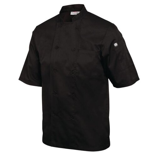 CHRselect Veste Chef Manches Courtes - Montréal ChefWorks - CoolVent - Noire - Disponibles En 6 Tailles
