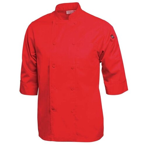 CHRselect Veste De Cuisinier Manches 3/4 - ChefWorks - Rouge - Disponibles En 6 Tailles