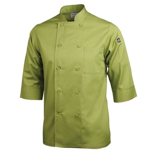 CHRselect Veste De Cuisinier Manches 3/4 - ChefWorks - Vert Anis - Disponibles En 6 Tailles