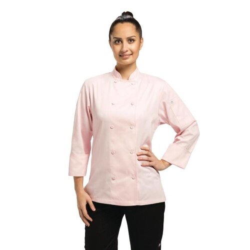 CHRselect Veste Chef Femme - Marbella ChefWorks - Rose - Disponibles En 5 Tailles