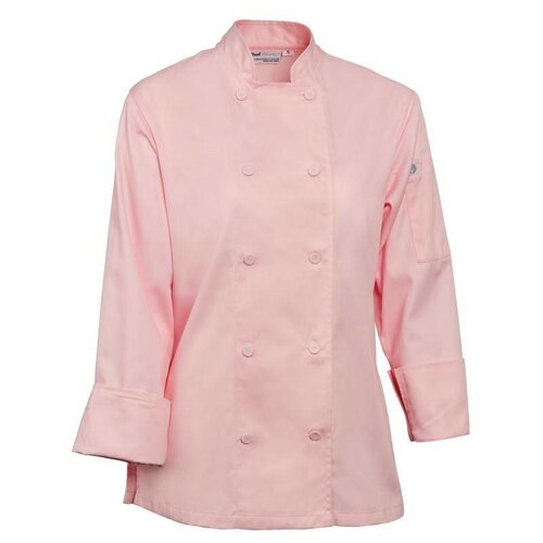 CHRselect Veste Chef Femme - Marbella ChefWorks - Rose - Disponibles En 5 Tailles