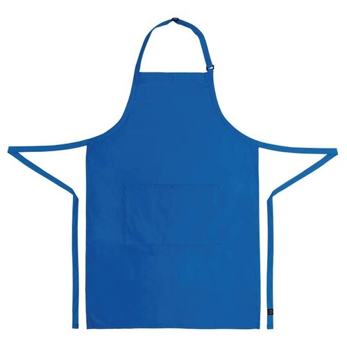 CHRselect Tablier Bavette Chef Works + Tour De Cou Réglable + Double Poche - 860(L)x610(l)mm - Bleu