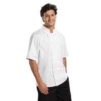 Veste Blanche à Manches Courtes - Boston - Unisexe - Disponibles En 6 Tailles