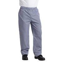 Pantalon Chef Petits Carreaux Bleus/Blancs - Unisexe - Vegas Whites - Disponibles En 6 Tailles