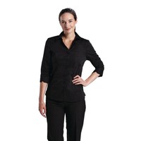 Chemisier Stretch Noir Femme - UniformWorks - Disponibles En 5 Tailles