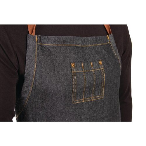 CHRselect Tablier Bavette Blue - Chef Works Memphis - Unisexe - 812(l)x 863(L)mm