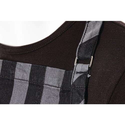 CHRselect Tablier Bavette Unisexe - Larges Rayures Noir - Chef Works - 762(l)x863(L)mm
