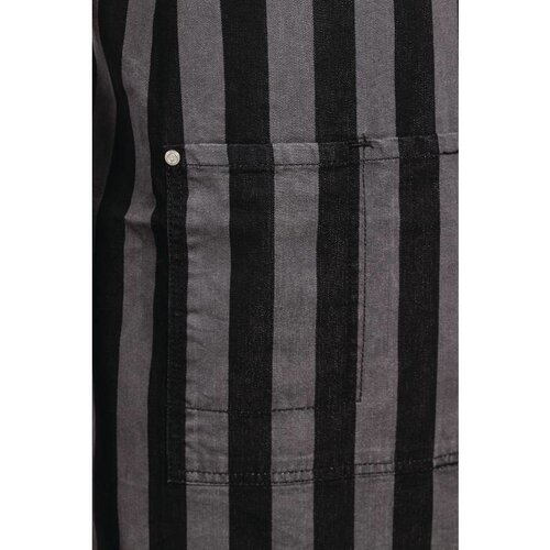 CHRselect Tablier Bavette Unisexe - Larges Rayures Noir - Chef Works - 762(l)x863(L)mm
