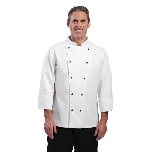 CHRselect Veste Chef à Manches Longues - Blanche - Whites Chicago - Disponibles En 6 Tailles