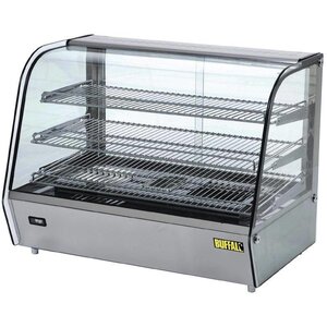 Buffalo Vitrine Chauffante Inox | 3 Étagères | Fenêtres Coulissantes | 860x570x670(h)mm Buffalo Vitrine Chauffante Inox | 3 Étagères | Fenêtres Coulissantes | 860x570x670(h)mm