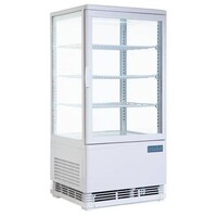 Vitrine Réfrigérée Blanche | 68 Litres | Eclairage | 3 Étagères | 386x428x885(h)mm