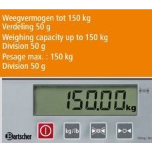 Bartscher Balance De Restauration Digitale - Max. 150kg