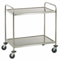 Chariot De Service Inox - 2 Plateaux - 100kg - 920x600x945(h)mm