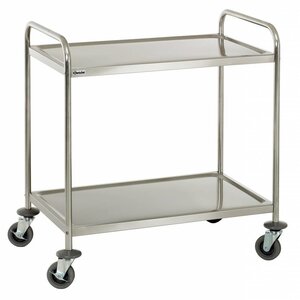 Bartscher Chariot De Service Inox - 2 Plateaux - 100kg - 920x600x945(h)mm