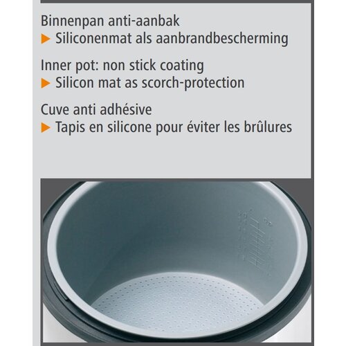 Bartscher Cuiseur à Riz Inox | Grosses Poignées | 8 Litres | 2kW - Ø320-350(h)mm