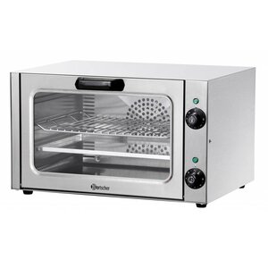 Bartscher Four à Convection Inox Mini |  2,5kW/230V | Plaque et grille | 530x495x320(h)mm