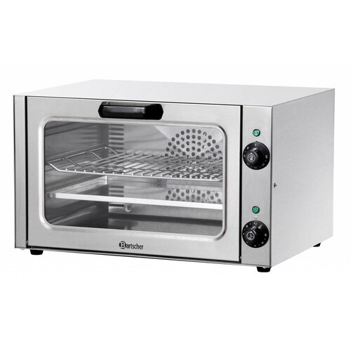 Bartscher Four à Convection Inox Mini |  2,5kW/230V | Plaque et grille | 530x495x320(h)mm