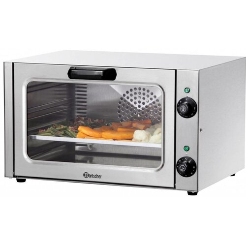 Bartscher Four à Convection Inox Mini |  2,5kW/230V | Plaque et grille | 530x495x320(h)mm