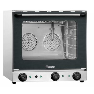 Bartscher Four à Convection AT120 | Grill Et Vapeur | 2 Moteurs | 2,67kW | 4 Plaques Inclus | 597x618x570(h)mm