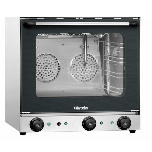 Bartscher Four à Convection AT120 | Grill Et Vapeur | 2 Moteurs | 2,67kW | 4 Plaques Inclus | 597x618x570(h)mm