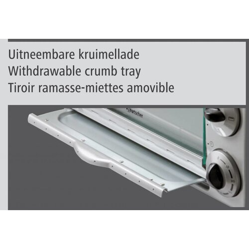 Bartscher Four à Convection Piccolino Inox | Pizza Ø26cm | Modèle BASIC | 425x380x295(h)mm