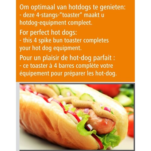 Bartscher Toaster Hot-Dogs à Broches T4 - 190W - 240x280x310(h)mm