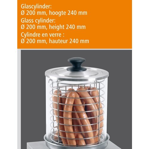 Bartscher Appareil Hot-Dogs Inox Carré - 800W - 280x280x355(h)mm