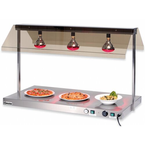 Bartscher Planche à Trancher Inox + 3 Lampes Chauffantes - 1,35kW - 1270x650x800(h)mm Bartscher Planche à Trancher Inox + 3 Lampes Chauffantes - 1,35kW - 1270x650x800(h)mm