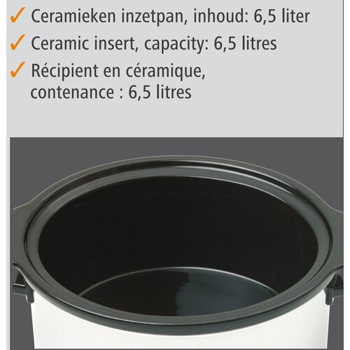 Bartscher Chauffe-Mets Ovale - Aluminium - Récipient En Céramique - 6,5L - 419x295x253(h)mm Bartscher Chauffe-Mets Ovale - Aluminium - Récipient En Céramique - 6,5L - 419x295x253(h)mm