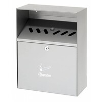 Cendrier Mural Inox | 6,5 Litres | Facile à Vider | 280x140x373(h)mm