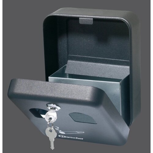 Bartscher Cendrier Mural | Tôle D'Acier Peint Noir | 1000ml | Facile à Vider | 160x90c200(h)mm