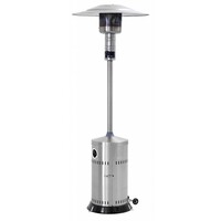 Chauffe-Terrasse Mobile à Gaz - Inox - Pour Gaz GPL 13,5kW - 2200(h)mm - Sur Roues