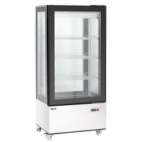 Vitrine Réfrigérée Inox | 550 Litres | sur Roues | 850x650x1900(h)mm