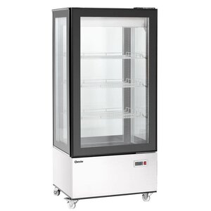Bartscher Vitrine Réfrigérée Inox | 550 Litres | sur Roues | 850x650x1900(h)mm