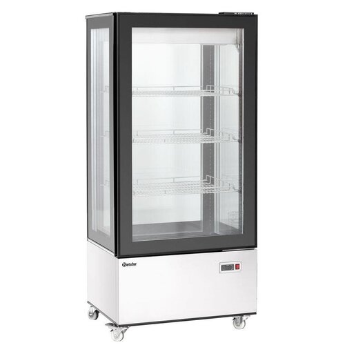 Bartscher Vitrine Réfrigérée Inox | 550 Litres | sur Roues | 850x650x1900(h)mm