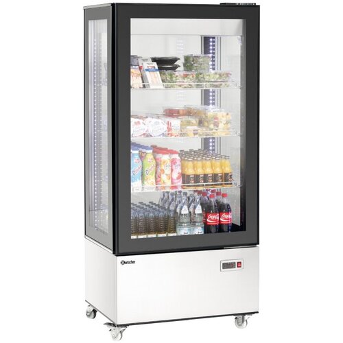 Bartscher Vitrine Réfrigérée Inox | 550 Litres | sur Roues | 850x650x1900(h)mm