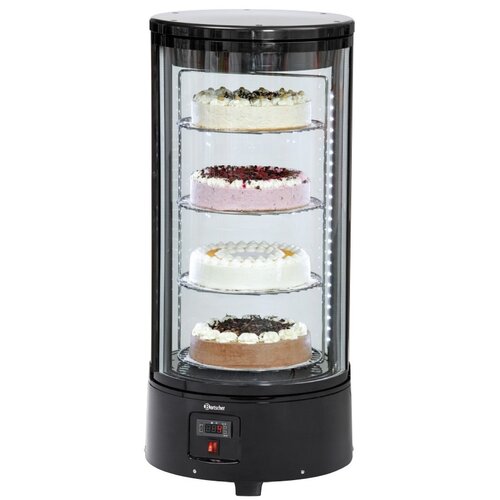 Bartscher Vitrine à Gâteau Réfrigérée | 72 Litres | Eclairage LED | Ø450x983(h)mm