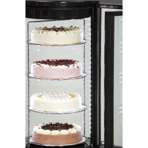 Bartscher Vitrine à Gâteau Réfrigérée | 72 Litres | Eclairage LED | Ø450x983(h)mm