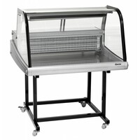 Vitrine Réfrigérée + Support Sur Roues - 2x GN1/1 + 2x GN1/4 - 870x890x1090(h)mm