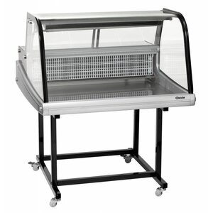 Bartscher Vitrine Réfrigérée + Support Sur Roues - 2x GN1/1 + 2x GN1/4 - 870x890x1090(h)mm