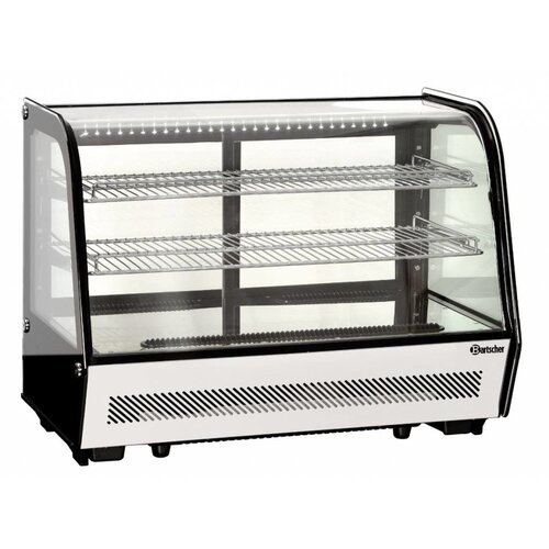 Bartscher Vitrine Réfrigérée Noire | 2 Ventilateurs | Éclairage LED | 160 Litres | 885x575x685(h)mm