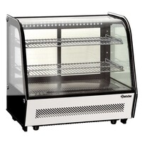 Vitrine Réfrigérée Noire | 2 Ventilateurs | Éclairage LED | 120 Litres | 710x575x685(h)mm