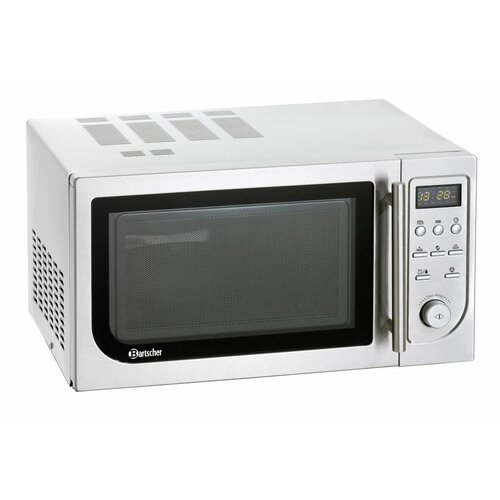 Bartscher Micro-Ondes avec Grill Inox | 25 Litres | 1kW | 483x422x281(h)mm