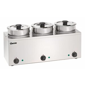 Bartscher Bain Marie à Sauce Inox | 3x 3,5 Litres | 450W | 610x210x320(h)mm Bartscher Bain Marie à Sauce Inox | 3x 3,5 Litres | 450W | 610x210x320(h)mm