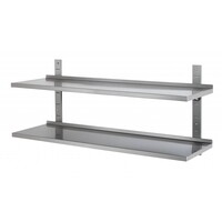 1 Etagère Seule Inox | UNIQUEMENT |  355(p)mm | SANS Kit de Montage | Disponibles en 8 Largeurs