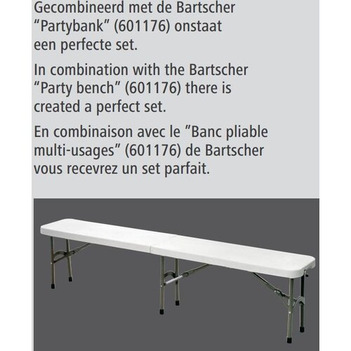 Bartscher Table Pliable | Max. 150kg | 762x1829x736(h)mm - DELUXE!