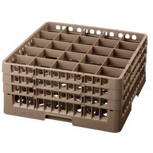 Bartscher Casier de Lavage à Verres | 25 Cases | Max. Ø89/225(h)mm | 50x50cm
