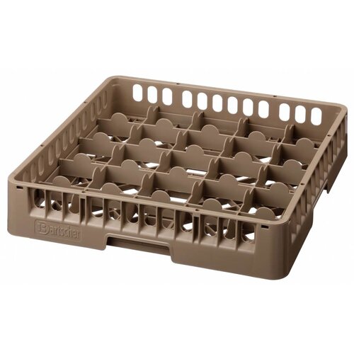 Bartscher Casier de Lavage à Verres | 25 Cases | Max. Ø89mm/142(h)mm | 50x50cm