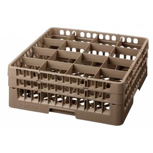Bartscher Casier de Lavage à Verres | 16 Cases | Max. Ø111x166(h)mm | 50x50cm